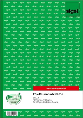 Image de 5x Sigel® SD056 Livre de caisse informatisé A4 1ère et 2ème feuille imprimée SD MP 2 x 40 feuilles(S)
