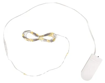 LED-Lichterkette mit Draht, 220 cm, 20 warmweiße Micro-LEDs