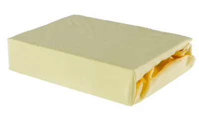Produktbild von Bettlaken Spannbettlaken Laken aus Baumwolle 100% Jersey – 80x180 Creme