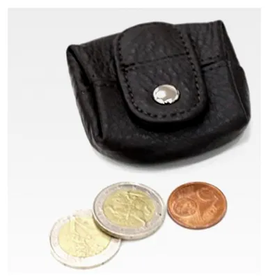 Produktbild von Minigeldbörse mit Kleingeldschütte aus Leder für Damen und Herren