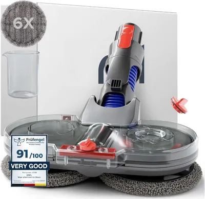 Produktbild von PromoHome® Elektrischer Wischaufsatz für Staubsauger – universell, abnehmbarer Wassertank, 6 Wischtücher