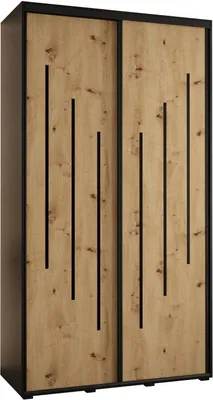 Produktbild von MEBLE KRYSPOL Davos 8 Schrank, zwei Türen - 235,2x140x45 cm - Schwarz Artisan Schwarz
