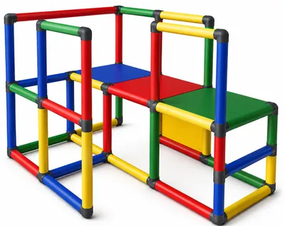 Produktbild von Moveandstic Kletterturm Basic – 240 Teile – Klettergerüst für Kinder ab 3 Jahren, KI-generiertes Bild