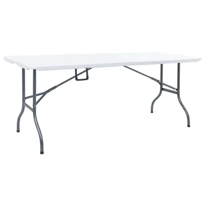 Zdjęcie produktu dla Składany stół ogrodowy, biały, 180x72x72 cm, HDPE