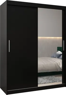 Produktbild von Kleiderschrank, Schiebetürenschrank Schlafzimmer, Schrank mit Spiegel TOKYO 2 150 cm
