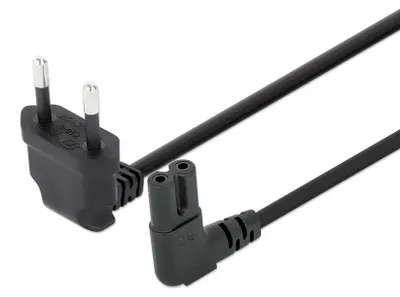 Produktbild von Manhattan 356862, 2 m, Netzstecker Typ C, C7-Koppler, H03VVH2-F2G, 250 V