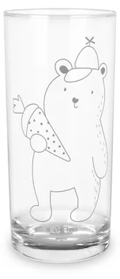 Produktbild von Mr. & Mrs. Panda Glas Bär Schultüte 400 ml - Transparent - Geschenk, Tumbler, Trinkglas, Grundschule, Cocktailglas, Schulbeginn, Schulanfang, Wasserbecher, Einschulung