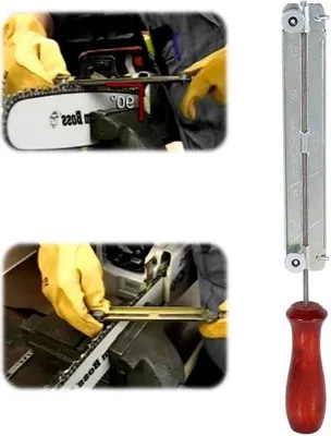 Obrázek produktu pro Sada na broušení řetězů motorových pil s pilníky, 40–55 mm, řezání dřeva
