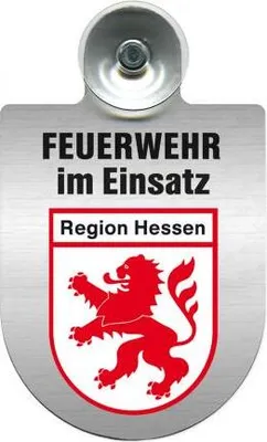 Produktbild von Einsatzschild Windschutzscheibe incl. Saugnapf - Feuerwehr im Einsatz - 309355 Color - Region Hessen