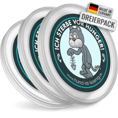 Produktbild von HUND IST KÖNIG Dosendeckel [3 Stk] Deckel für Dosen halten Tierfutter frisch & schließen Gerüche ein, lebensmittelechte Deckel für 200g/400g Konserven