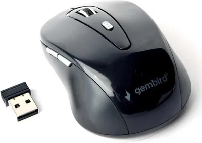 Produktbild von gembird Maus Wireless 6 Tasten silber-schwarz