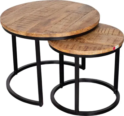 Produktbild von Couchtisch Fermo - 2er Set - Mangoholz natur