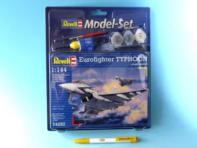 Produktbild von Revell Eurofighter Typhoon, Starrflügelflugzeug-Modell, Montagesatz, 1:144, Eurofighter Typhoon, Kunststoff, Zwischen