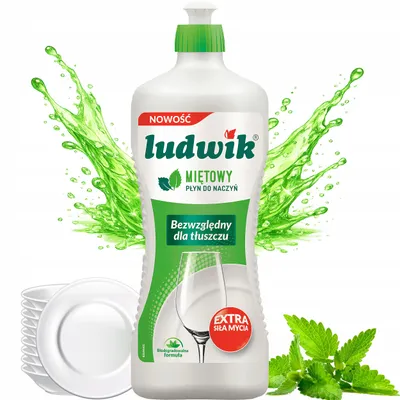 Produktbild von Ludwik Spülmittel Minze, 900 g Flasche