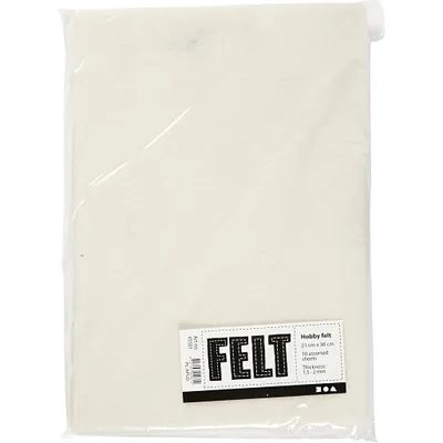 Produktbild von Creativ Company 45501, Filz, Beige, Einfarbig, 10 Stück(e), 210 mm, 297 mm