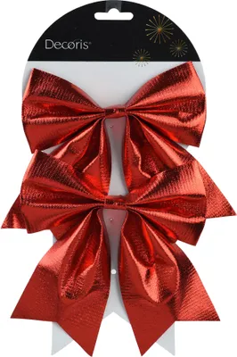 Produktbild von Schleifen 17cm 2er Set - Rot metallic