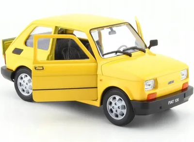 Produktbild von Welly Fiat 126p Maluch Gelbes Automodell im Maßstab 1:21