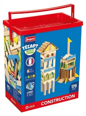 Image de Baril tecap multiform 175 pieces en bois - jeujura - 8347 - jeu construction
