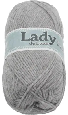 Productafbeelding van Garen LADY de Luxe - 100 gram, 238 meter - Grijs