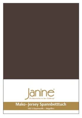 Produktbild von Janine JERSEY Spannbetttuch 5002 100 X 200 dunkelbraun