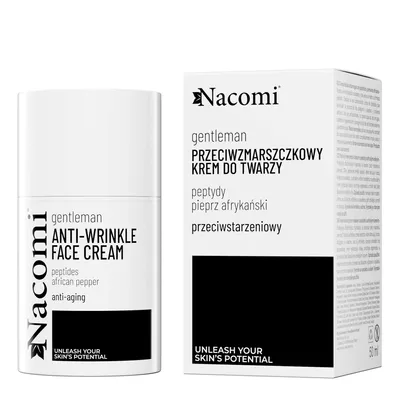 Immagine prodotto di Nacomi Gentleman Crema viso antirughe con peptidi e pepe africano, 50ml