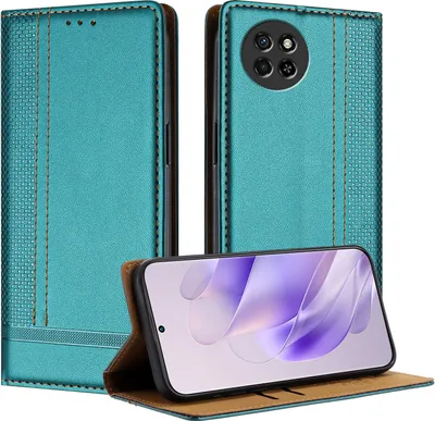 Produktbild von Handyhülle für itel S23 Leder Flip Klappbare Schutzhülle mit Standfunktion Grün