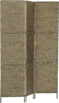 Obrázok produktu pre vidaXL 3-dielny paraván Brown 116 × 160 cm Vodný hyacint