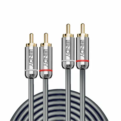 Produktbild von LINDY Audiokabel Dual Phono 3.5mm Cromo line 2m