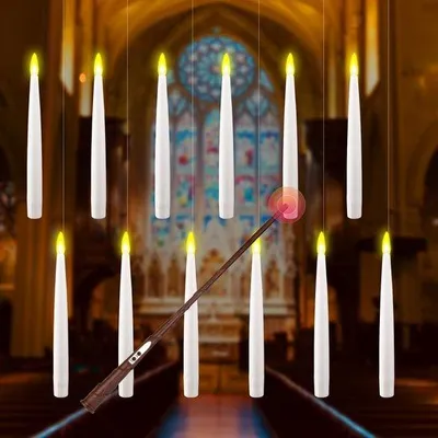 Produktbild von LED-Lichter - LED-Spitzen mit Timer, LED-Warmglühspitzen (12 Stück),