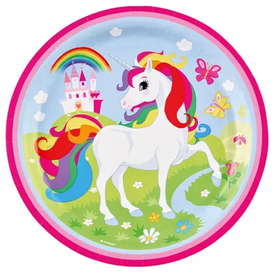 Image de 8 assiettes Licorne