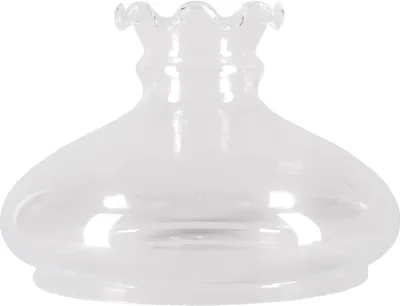 Image de Verre de lampe à pétrole Verre de remplacement avec volant Verre clair Ø 230mm Verre de lampe transparent