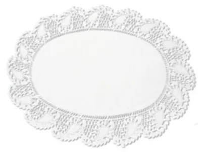 Produktbild von Tortenspitzen oval 27 x 36 cm 250 Stück weiss