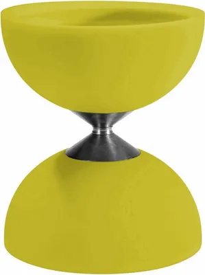 Image de diabolo 105 caoutchouc 12 x 10,5 cm jaune