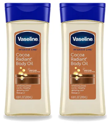 Produktbild von 2 x Vaseline Cocoa Radiant Körperöl - mit Kakaobutter - 200 ml - Vorteilspackung - 2 Stücke