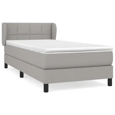 Produktbild von vidaXL Boxspringbett mit Matratze Hellgrau 80x200 cm Stoff