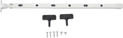 Produktbild von Gewächshaus-Fensterhalterung, stabiles Aluminium-Set für manuellen Dachlüftungsöffner, Stangen-Set mit 6 Schrauben, 39,9 cm, Weiß