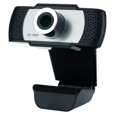Immagine prodotto di Webcam Cadorabo 1080P in nero Con microfono Webcam USB 2.0 con clip rotante