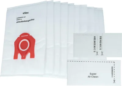 Produktbild von vhbw 10x Staubbeutel kompatibel mit Miele Electronic 3700, Electronic 3800, Electronic 3850, Electronic 3900 Staubsauger - 27,5cm x 18cm Weiß