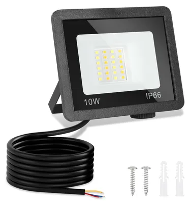 Produktbild von Peviasot LED Strahler Außen 10W, IP66 LED Fluter mit 3 Farbtemperaturen, 3000K/4000K/6500K, 1er Set