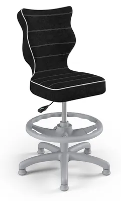 Produktbild von Kinder-Wachstumsstuhl Ergonomischer Schreibtischstuhl Für Körpergrösse 133-159 Cm, Petit Grau Visto 01, Mit Fussstütze