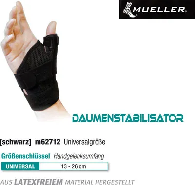 Obrázok produktu pre Bandáž na palec Mueller Podpora palca Stabilizátor palca Bandáž na ruku Bandáž Podpora
