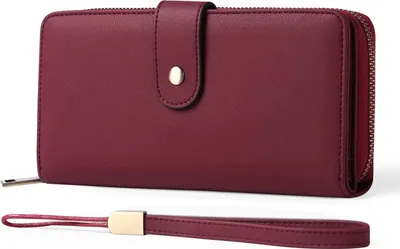 Produktbild von Geldbörse Gross - Portemonnaie Mittelgroß Geldbeutel Damen Portmonee Leder Große Kapazität - mit RFID Schutz - mit 14 Kartenfächer und Kleingeldfach