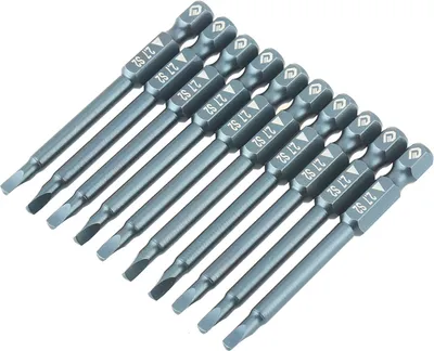 Produktbild von 10 Stück 1/4 Zoll Schaft 65mm S2 Legierter Stahl Dreieckskopf Schraubendreher Bits Set H6.3*65mm*2.7