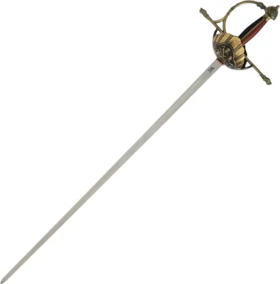 Image de Rapière espagnole de collection avec étui à clochettes – réplique décorative fabriquée à la main, modèle Toledo (275)