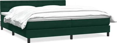 Zdjęcie produktu dla Łóżko Typu Box Spring Z Materacem Ciemnozielone 180X220 Cm Lumarko!
