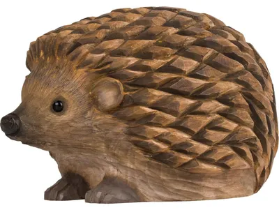 Produktbild von Wildlife Garden Decoanimal Igel handgeschnitzt