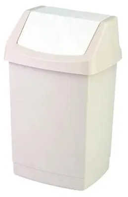 Odpadkový kôš s výklopným vekom, 15 l, CURVER "Click-It", savana