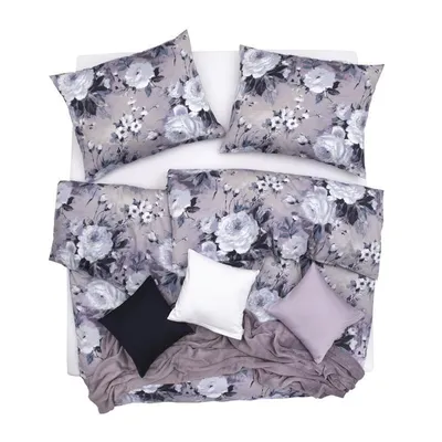 Obrázek produktu pro SCANquilt povlečení SATÉN DESIGN stella lilašedá 100% dlouhovlákná česaná bavlna 140 x 200/70 x 90 cm