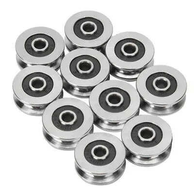 Obrázek produktu pro 10 ks ložisek s V-drážkou Válečková ložiska 4*18*8mm Vodicí válečky Kuličková ložiska Příslušenství ložisek