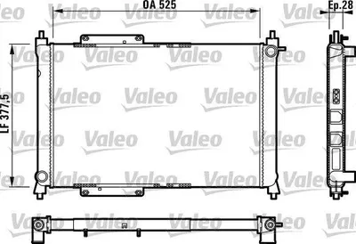 Produktbild von VALEO 731816 Kühler Wasserkühler Motorkühler für ROVER 25 Schrägheck (RF) für MG MG ZR